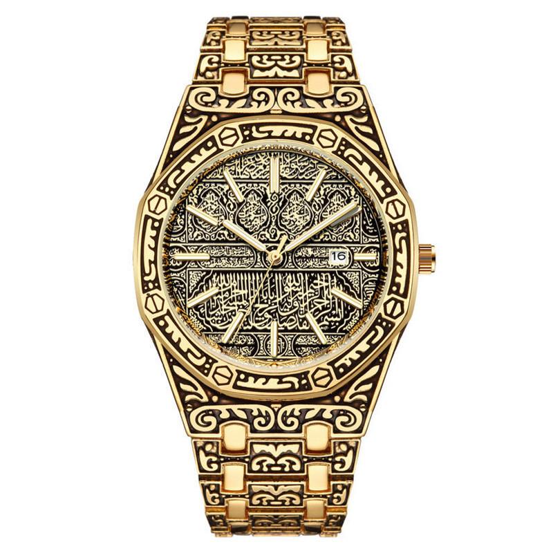 

Mens Octagonal Quartz Watch With Calendar And Luminous Hands For Business Casual Wear Style A