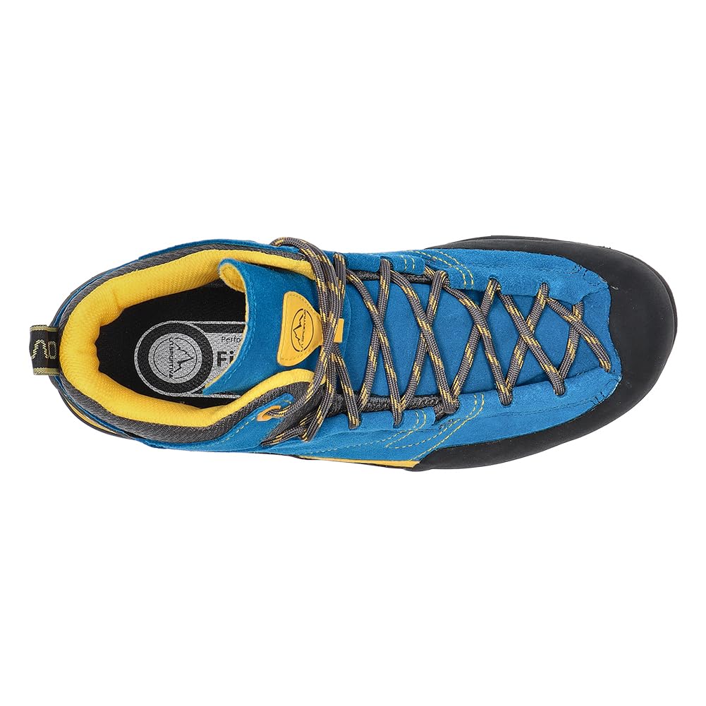 Boulder X Mid GTX and Trekking Mountaineering [La Sportiva] Men's Women's Shoes, Shoes, 17EBY, Blue/Yellow [Used]
