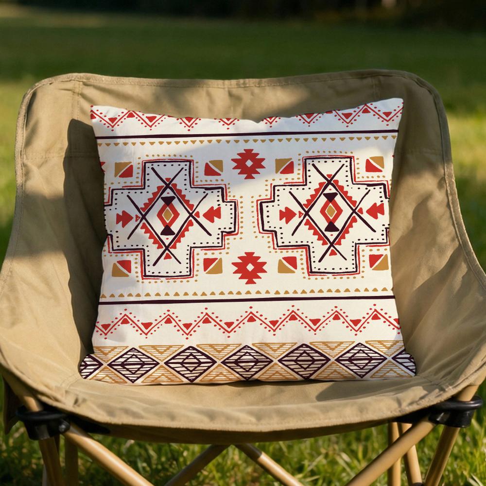 Bohemian Ethnic Prints Cushion Cover Soft Reversible  Durable Pillow Cover  MultiScene Use for Home  Car Daily Comfort