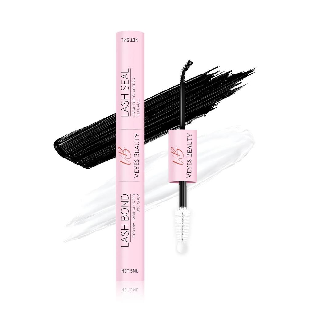 veyesbeauty 2 In 1 Lash Bond & Sealant with Ballpoint Spoolie for DIY Lash Extensions