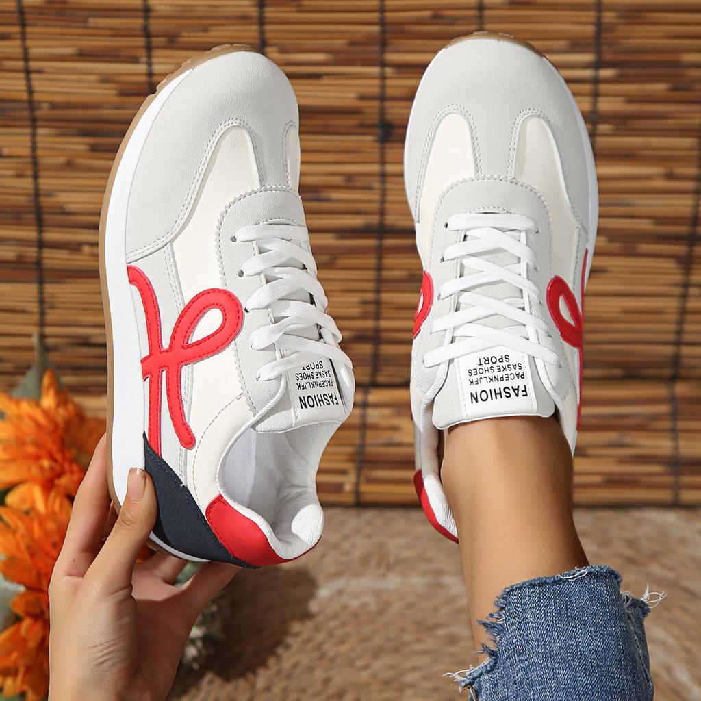 Fashion Women's Thick Sole Casual Sneakers Fashion Leather Vulcanized Shoes Designer Trainers Platform Lace Up Walking Shoes 2025