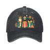 Minimal Three Kings Holiday Portrait Washed Baseball Cap Outdoor For Womens Unisex FeUnisex Dad Hat