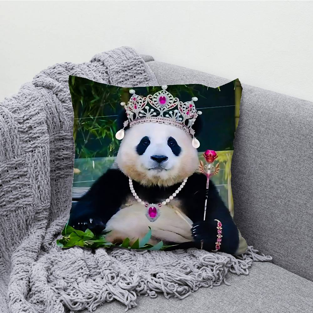 Fubao Lovely Panda Pillowcases Bedroom Living Room Sofa Home Decor Polyester Cushion Cover with Zipper