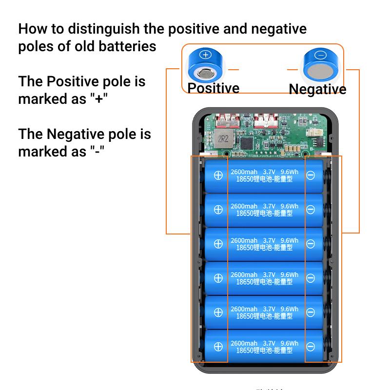 18611 Power Bank Battery Box 11W 6*18611 Power Bank Battery 6*18611 Power Bank Battery Box Holder Dual USB Accessories Holder