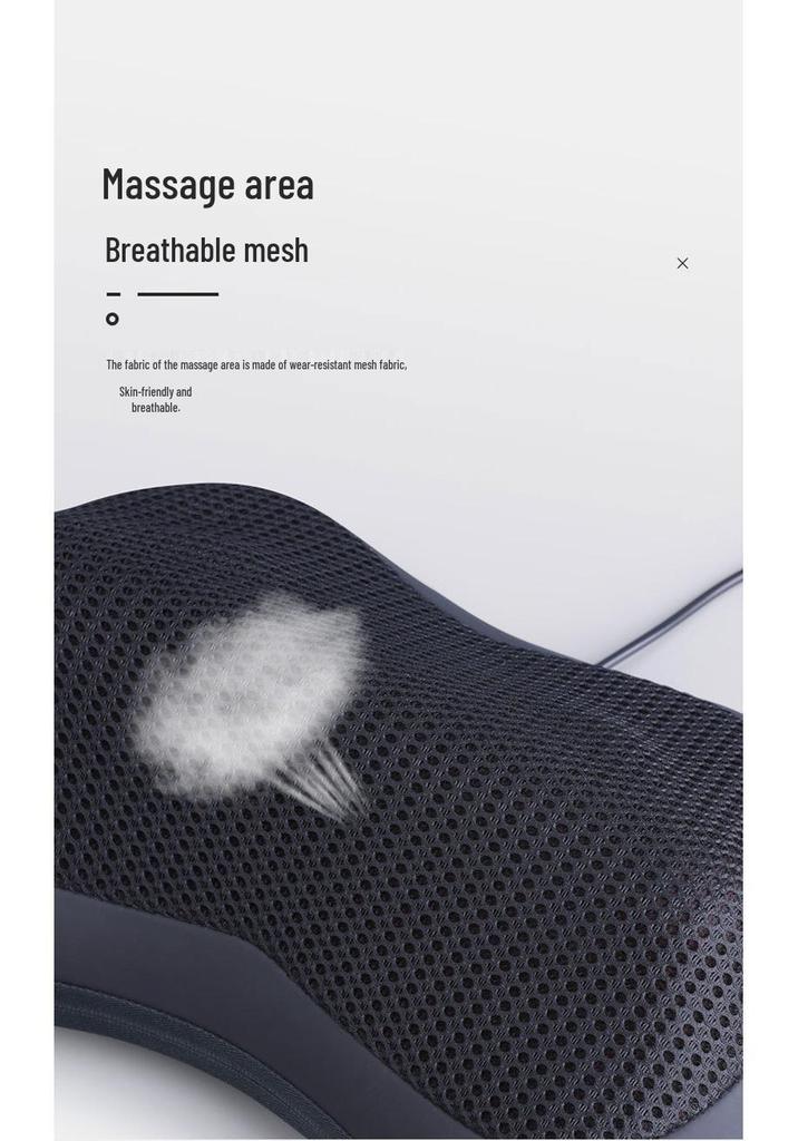 Electric Cervical Spine Massage Pillow with Heat Therapy for Neck, Shoulder, and Waist