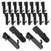 35Pcs Grid Wall Hooks Black Display Merchandising Wall Mounted Kitchen Organizer Retail Shelving Hooks Grid Panel Hanging