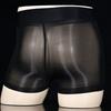 Oil Shiny Glossy Sheath JJ Open/ Close Boxer Brief Men See Through Underwear Long Penis Pouch Short Gay Elephant Bulge Panties