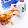 Electric Santa's Reindeer Cart Ornament: Musical Christmas Toy for Kids in Red & White
