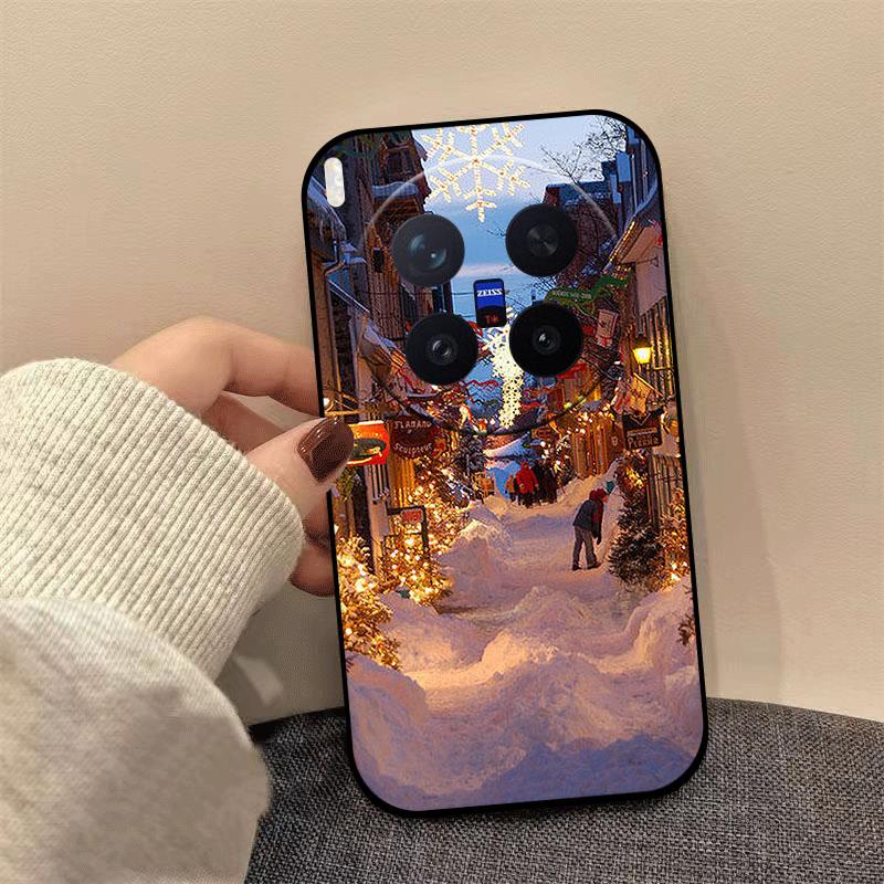 Christmas Painting Silicone Case For Vivo X300 X200 Ultra X200s X300 X100 X100s Pro Mini Soft TPU Shockproof Cover X200FE Fundas