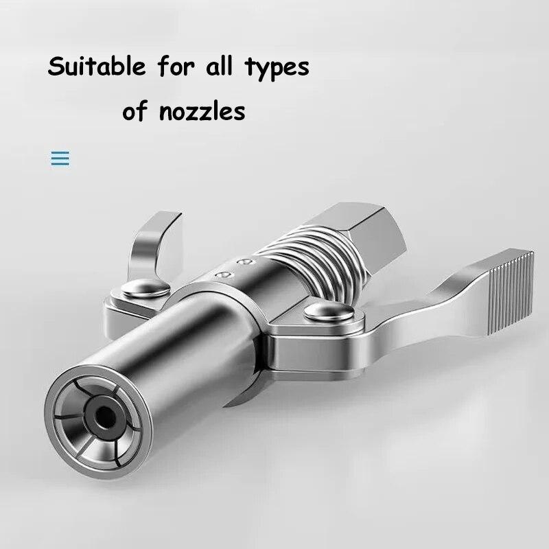 Spojka pro maznici 10000 PSI Velmi odolná Rychloupínací Dvojitá rukojeť Nerezová ocel NPTI/8 Špička maznice proti úniku