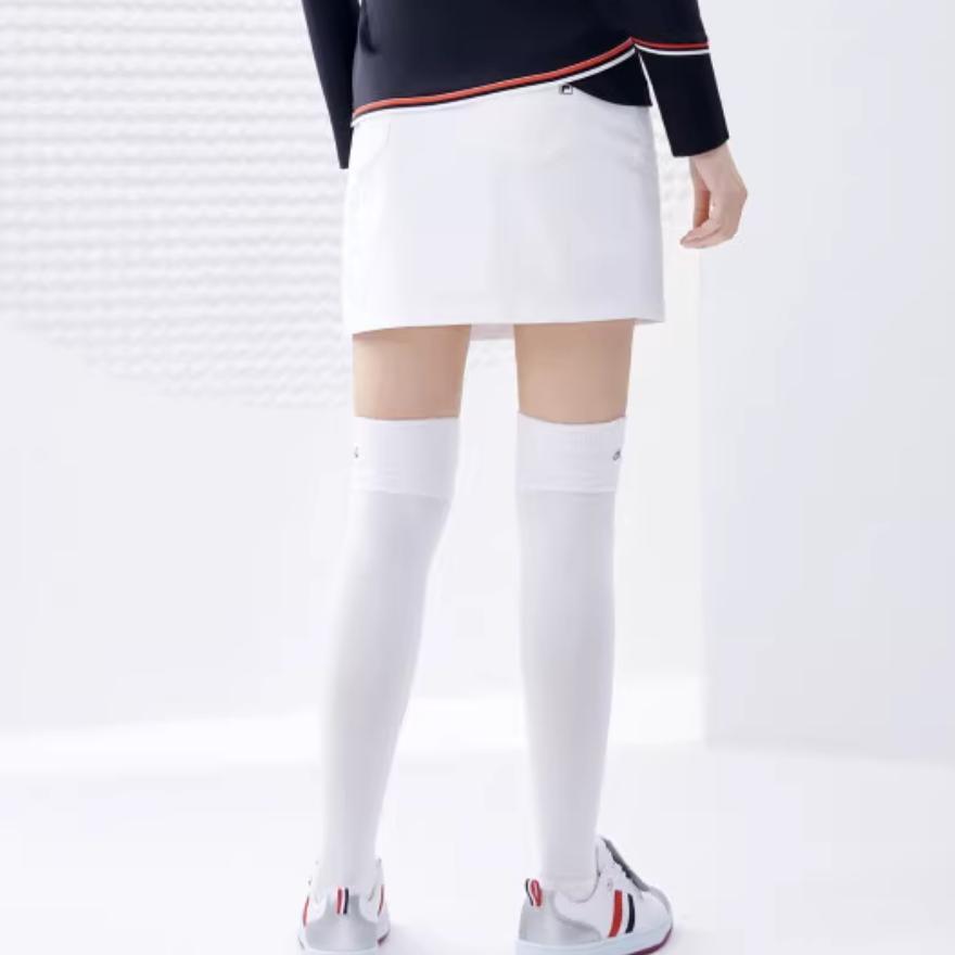 Fila Athletics Simple Golf Striped Woven Casual Skirt Women Skirts Jade-White A11W245301F-WT