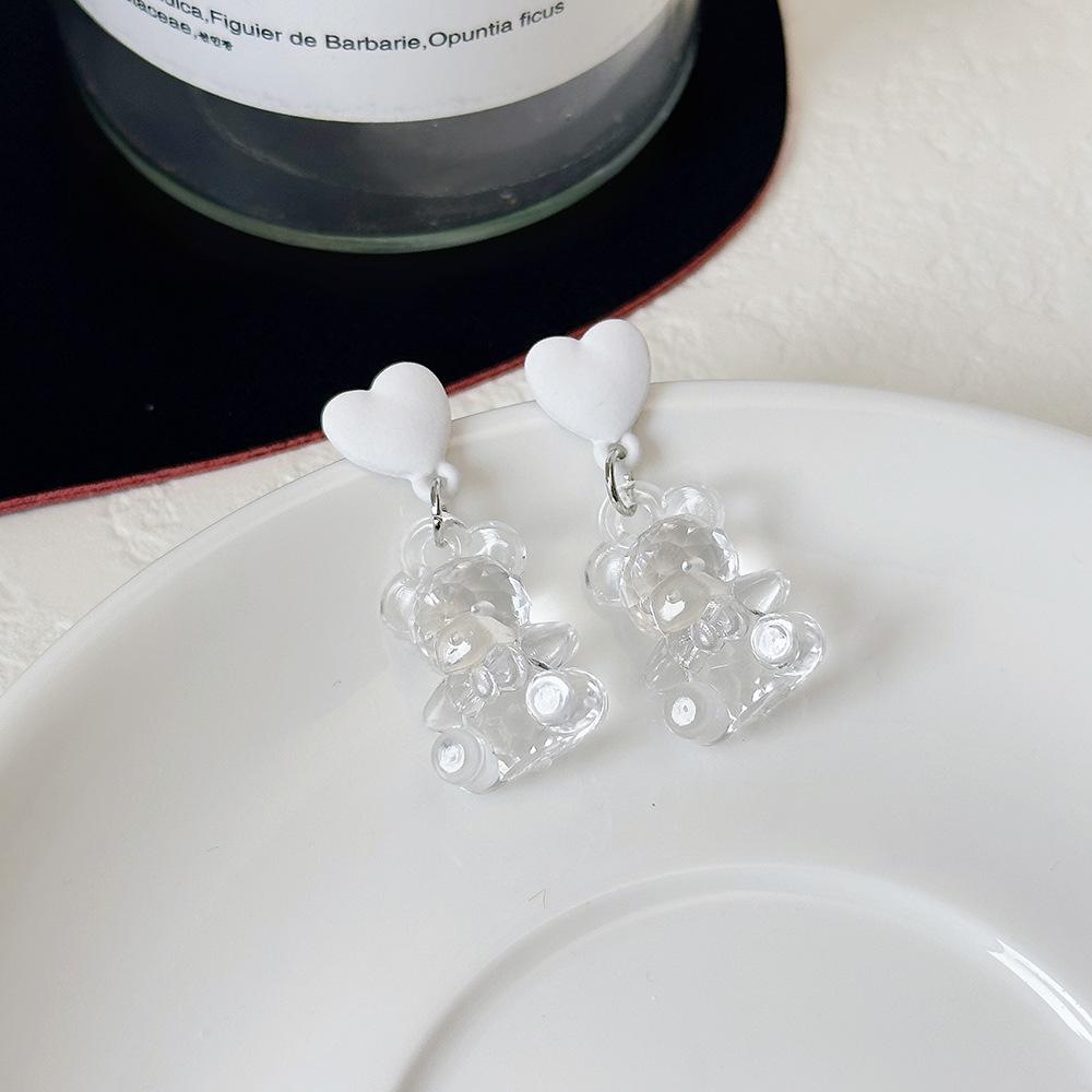 High-Grade Green Floral Pearl Earrings - Silver Needle Lily of the Valley and Tulip Design