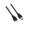 Aisens USB 3.0 Cable - Type A Male To Micro B Male - 1.0m - Black Color-A105-0043