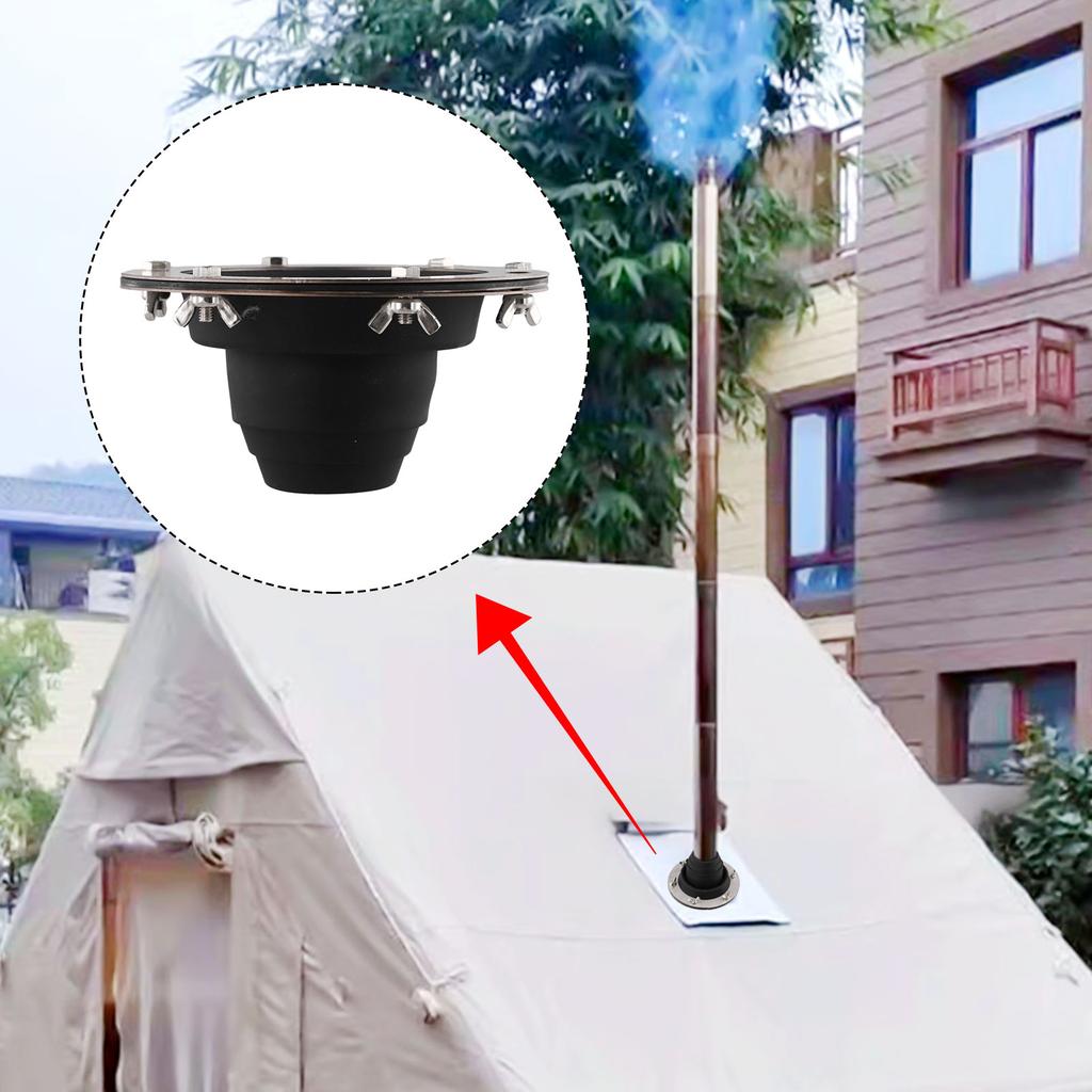 Chimney Silicone Insulation Cover Outdoor Tent Flue Flashing Kit For Camping For Outdoor Use Wear-resistant Materials