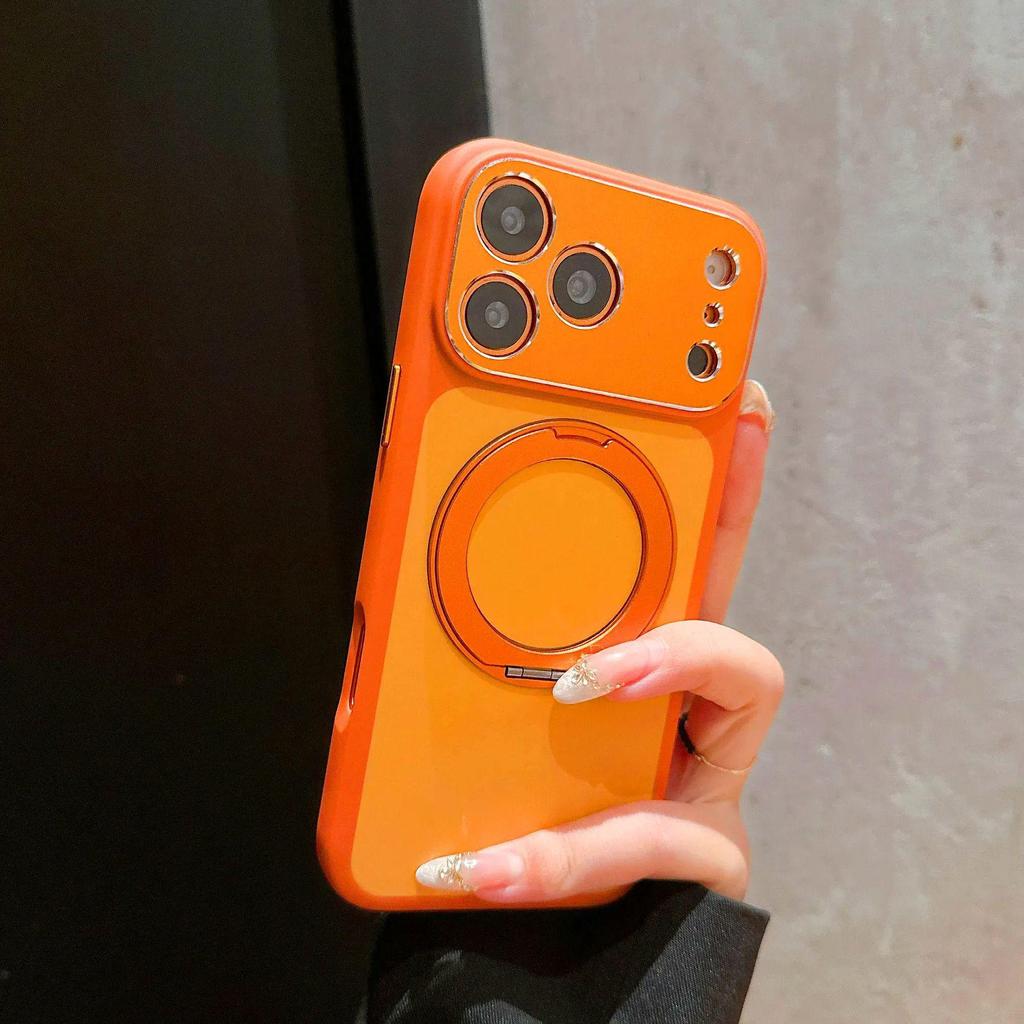 Non-Yellowing Magnetic Rotating Stand for iPhone 17 Air/16 Pro Max/15/14 Case