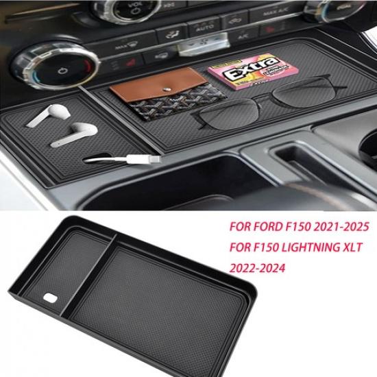 For -2025 Ford F150 Center Console Shifter Pocket Organizer Storage Tray