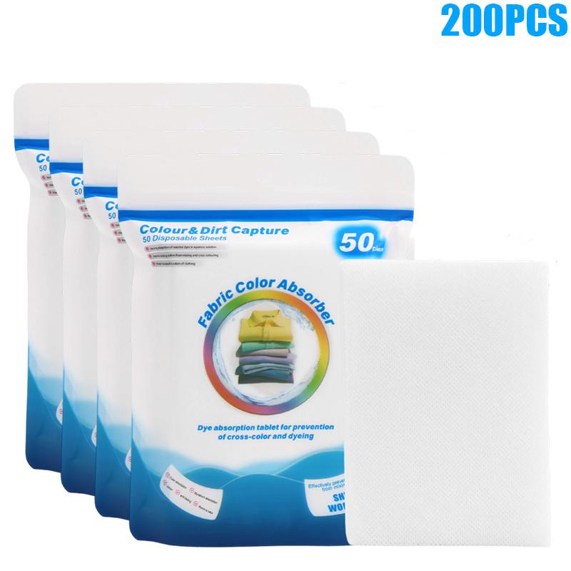 500/50PCS Dyeing Laundry Sheets Home Washing Machine Color Absorption Sheet Clothing Not Dyeing Color Catchers Laundry Tablets