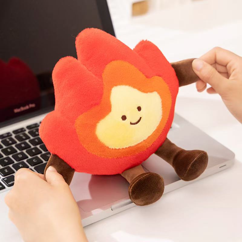 22/46cm Nieuwe Simulatie Kleine Vlam Pop Gevuld Pluche Speelgoed Kussen Kussen Kussen Schattige Cartoon Anime Cadeau Voor Vrienden Leuke Pop