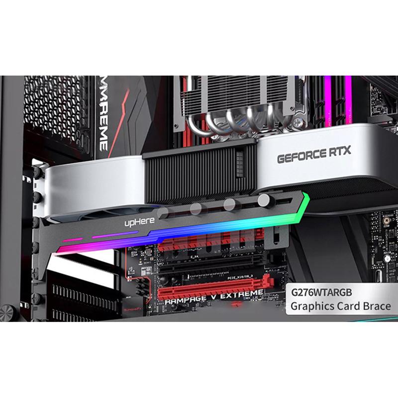 Vga Graphics Card Support Gpu Bracket Frame Rgb Luminous Pollution Lamp Decoration Companion 5V Argb Aura Sync