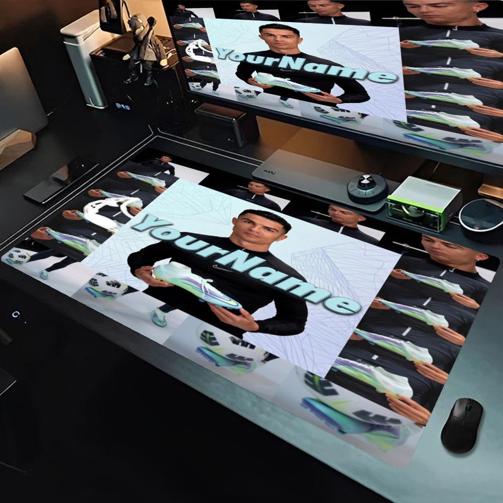 Cristiano Ronaldo Customized Name Mouse Pad Desk Mouse Pad Hd Print Desk Pad Nonslip Rubber Base Perfect For Office Laptop Gaming Setup