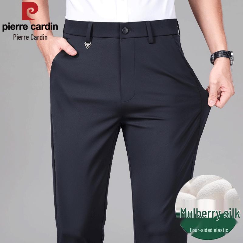 Pierre Cardin Men s Cooling Silk Blend Straight-Leg Casual Pants 40