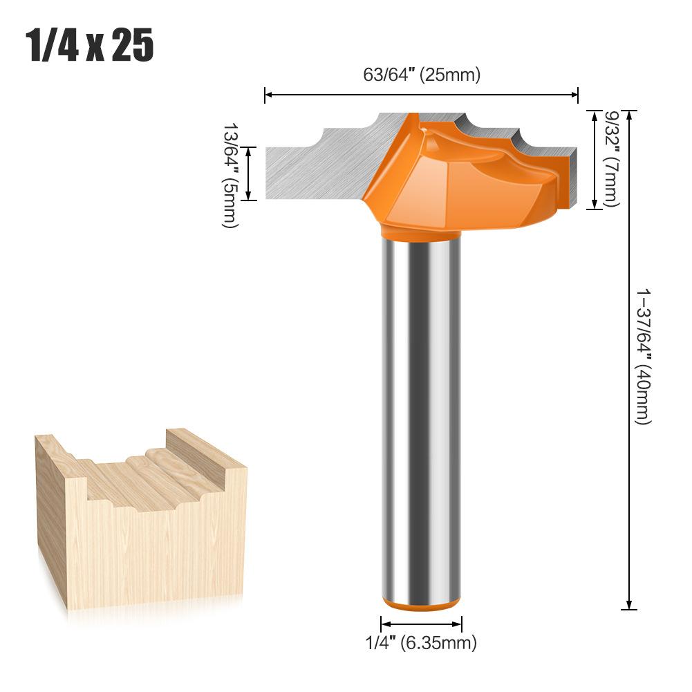 

Cabinet Door Cutter Layer Arc Flower Line Cutter Line Cutter 6 Handle 1/4 Handle Flower Line Cutter Trimming Machine Milling Cutter Cabinet Cutter layer arc flower knife 1/4 * 25