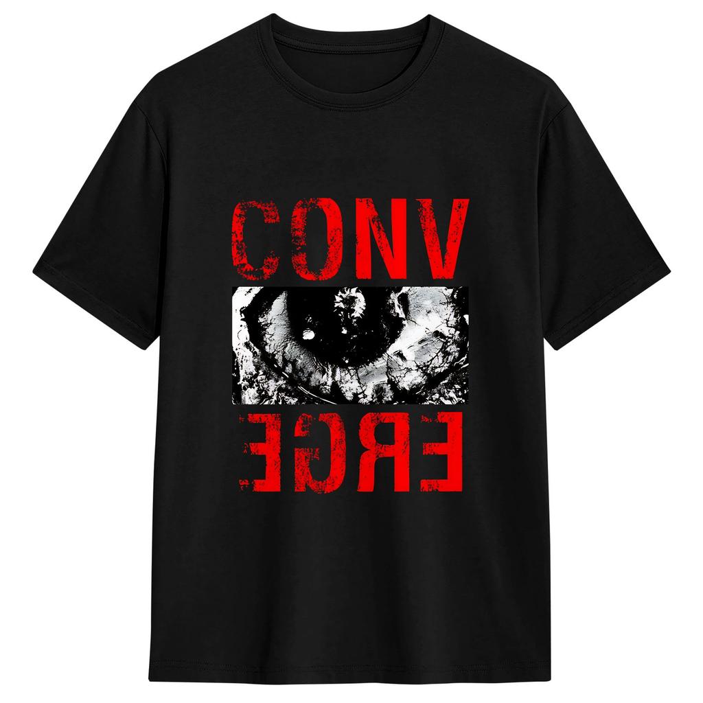 Converge Vintage TShirt Summer 100 Cotton TShirts For Unisexs Popular Pattern Tshirt Short Sleeve Funny Tops