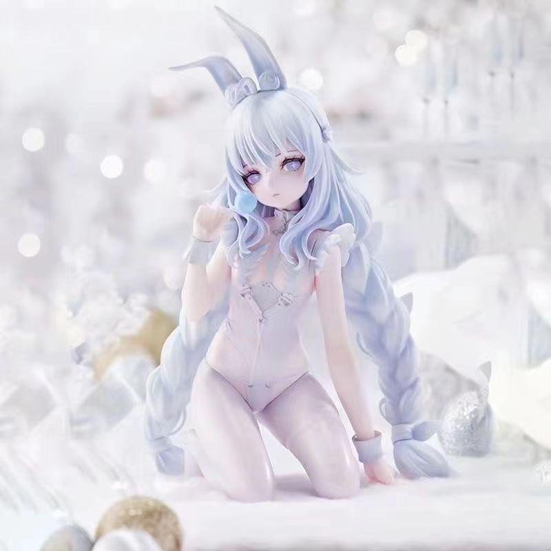 

Azur Lane White Rabbit Bunny Girl Kneeling Figurine Ornament