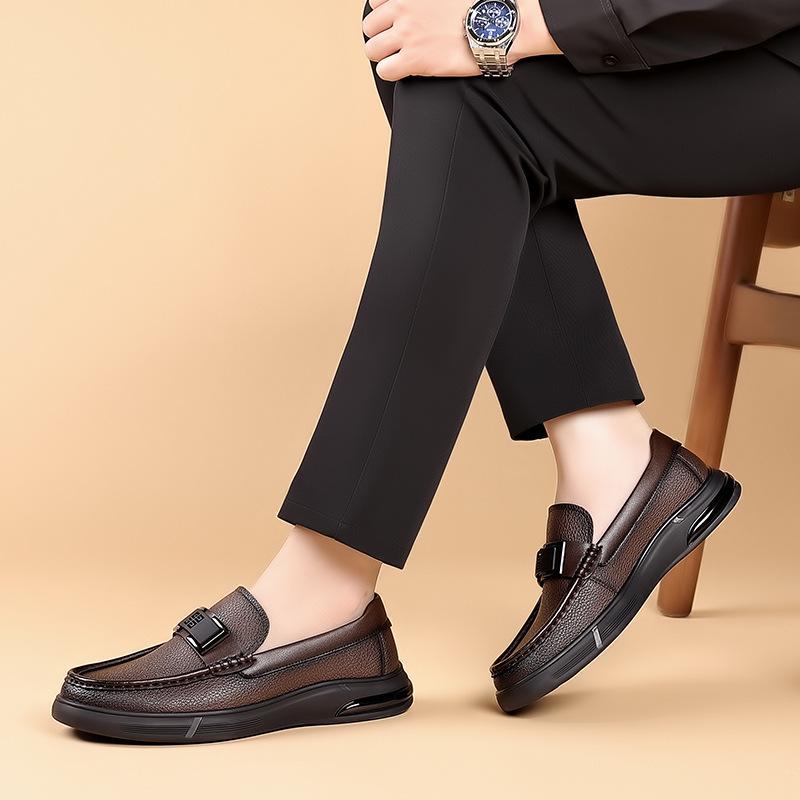 Men's shoes crocodile pattern beanie shoes large size lazy shoes British casual driving shoes men's business leather shoes men