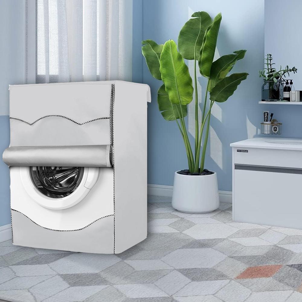 210DWaterproof Case Silver Coating Washing Machine Cover Sunscreen Front Load Laundry Dryer Covers Washing Machine Cover