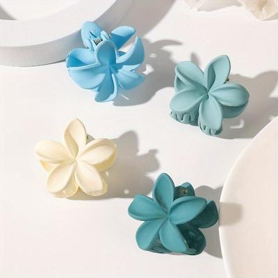 Colorful Marble Printed Candy Color Flower Hair Claws, Bohemian Beach Hair Accessories Claw Clips Hair Clips Hair Jaw