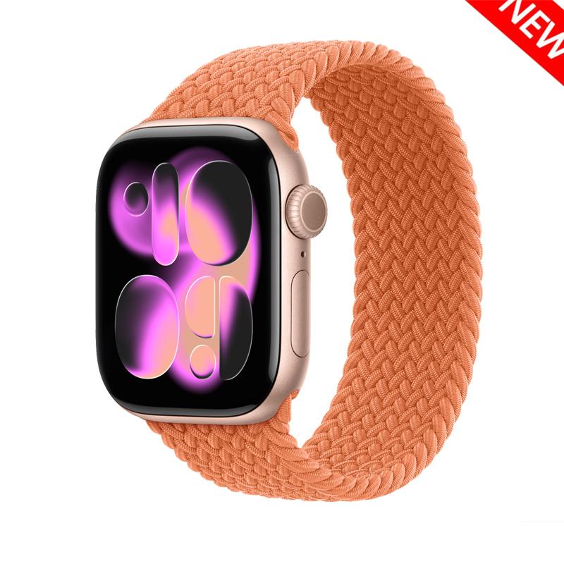 Straps For Apple Watch Bands 44mm 45mm 40mm 41mm 49mm 46mm 42mm Braided Solo Loop Correa Bracelet Iwatch Series 11 10 9 7 8 SE 6
