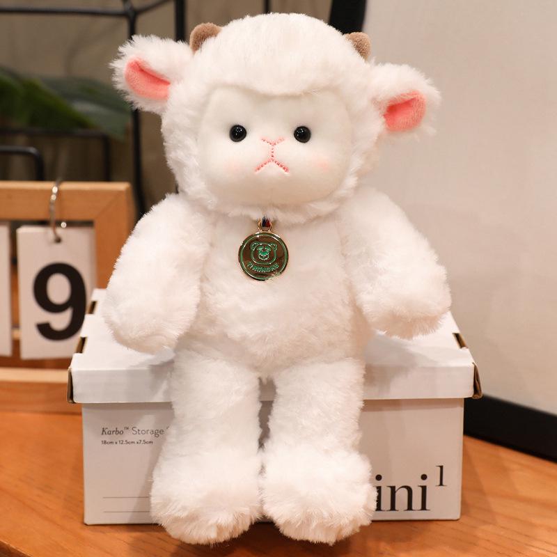 

Tricolor Cat Doll & Little Elephant Plush Toy - Soothing Ornament 22 cm, 0.15 kg, Scented