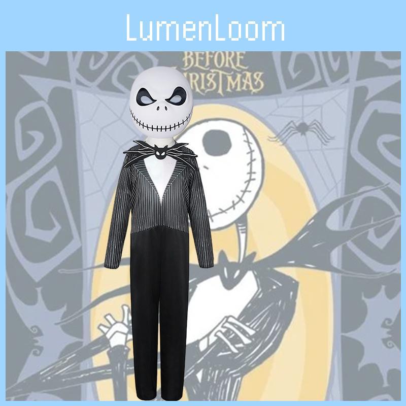 Jack Skellington Cosplay Costume Halloween Party Outfit For Boys
