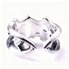 Verstellbarer offener Ring mit Vintage Kreuz Stern Motiv Retro Punk Unisex Modeschmuck