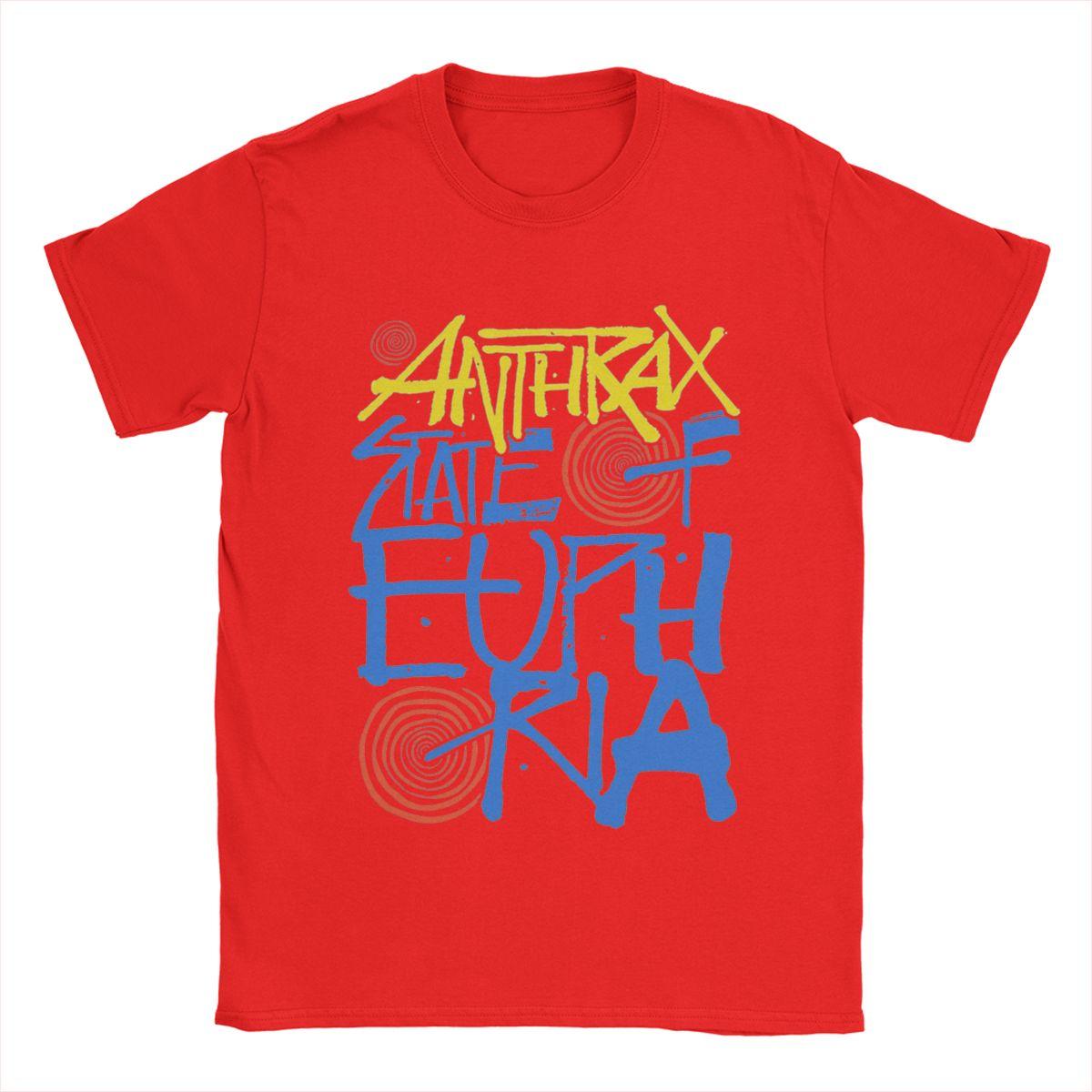 Anthrax Band T-Shirt for Men Novelty 100% Cotton Tee Shirt Crew Neck Short Sleeve T Shirt Printing Clothing S