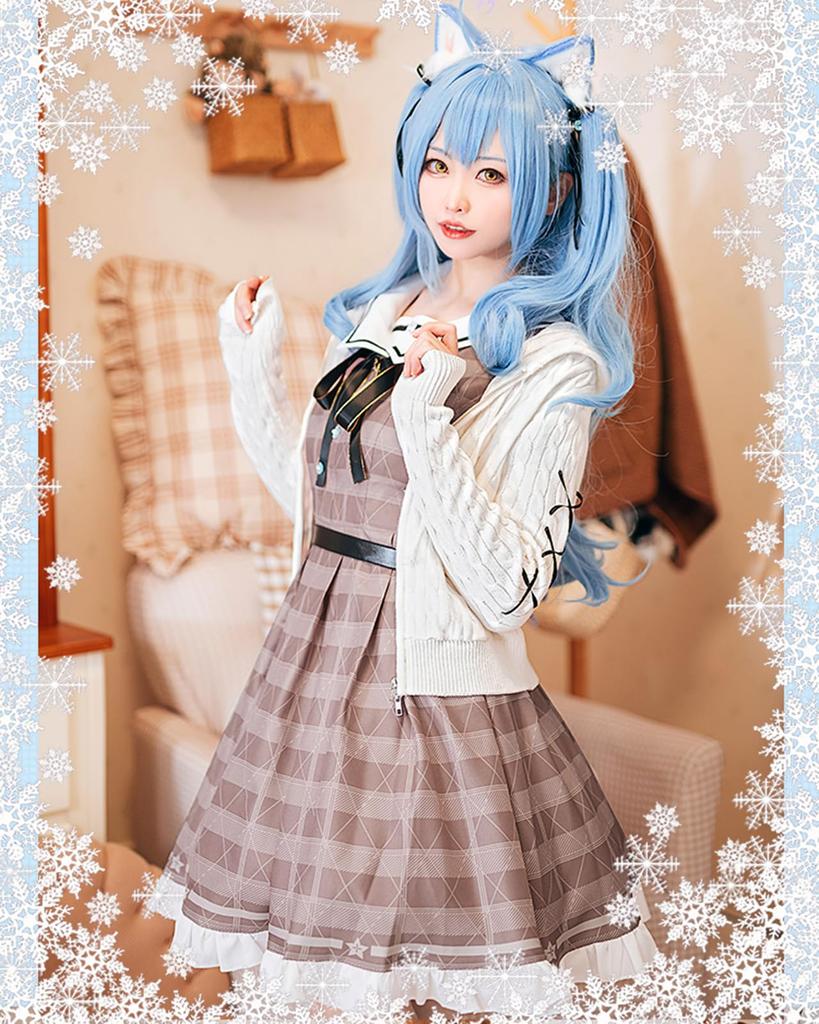 [Milky Time] Hololive Lamy Yukihana Cosplay Dress Halloween Check (Costume)