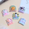 10Pcs New Mini Kawaii Cartoon Flower Garland Animal Series Flat Bottom Scrapbook  Diy Jewelry Making Hairwear Accessorie A32