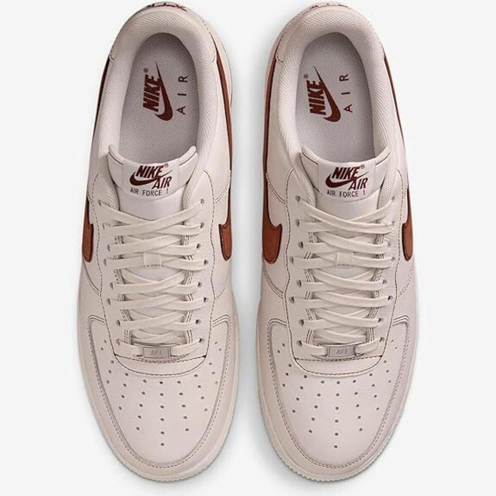 Nike Air Force 1 Size '07 LV8, Ivory/Saddle Brown, HQ2037-101, 30.0cm