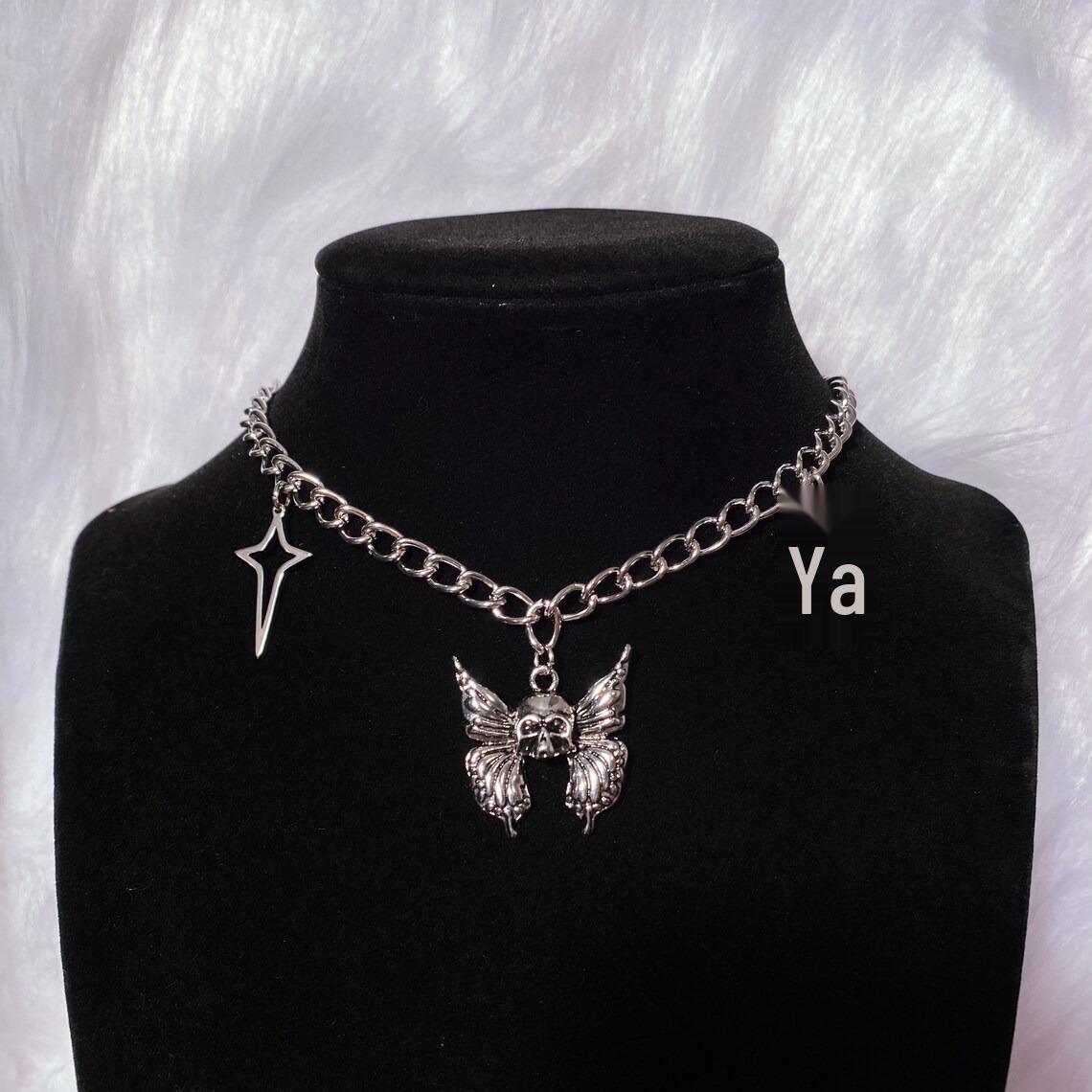 

Butterfly Skull Necklace, International Foreign Trade