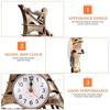 A44Z-Clock Alarm Sailboat Table Vintage Retro Model Ornament Nautical Desk Clocks Boat Figure Silent Bedside