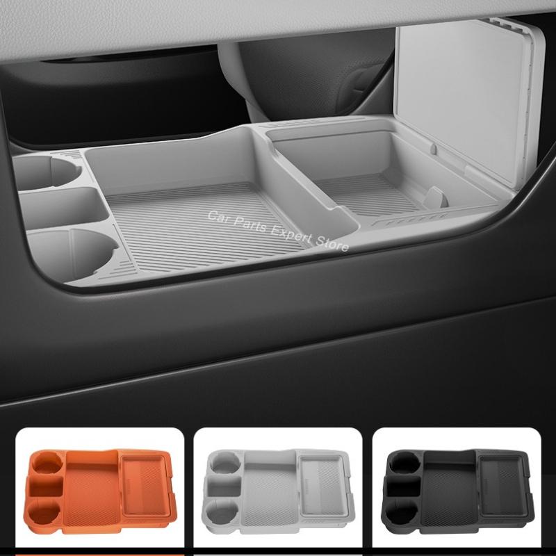 For Li Auto Ideal Lixiang L6 L7 Center Console Silicone Double-layer Storage Case Anti-slip Organizer Box Interior Accessories