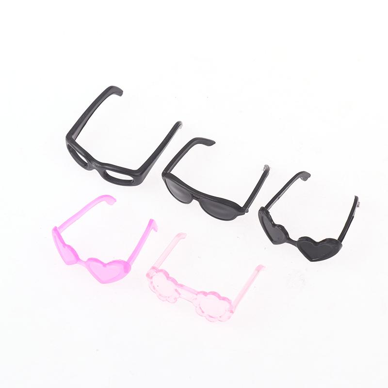 20 szt. Mini Plastikowe Okulary Okrągłe Oprawki Okulary Dla Lalek High Dzieci Zabawka Mini Okulary Losowe Akcesoria Dla Lalek