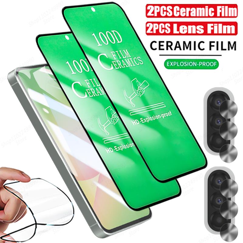 

4-в-1 HD Мягкие Керамические Пленки для Samsung A57 A37 A56 5G A36 A26 A16 A55 A35 Защитная Пленка для Камеры и Экрана Galaxy A57