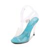 Women’s Sandals Fashion Transparent Crystal Heel Women‘s Shoes Large Size 35-43 Fish Mouth Party Wedding Shoes