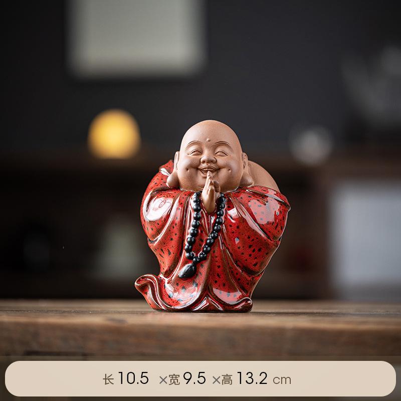

Керамическая статуя Будды Дзен Майтрейи, милая домашняя комната, офис, украшение для цветочного горшка, избранный подарок
