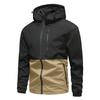 American High Street Waterproof Hooded Color Block Jacket