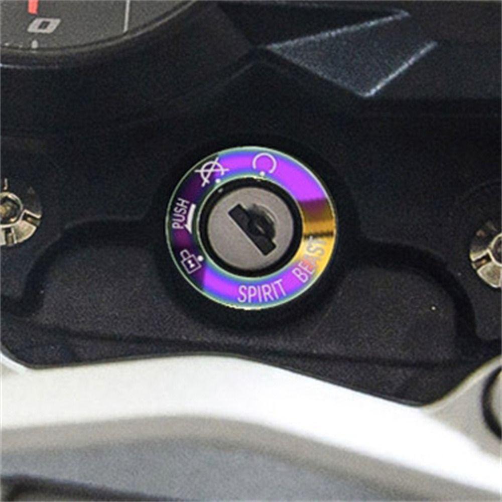 Stainless Steel Motorcycle Sticker Lock Switch Sticker Start Lock Key Sticker Motorcycle Decal