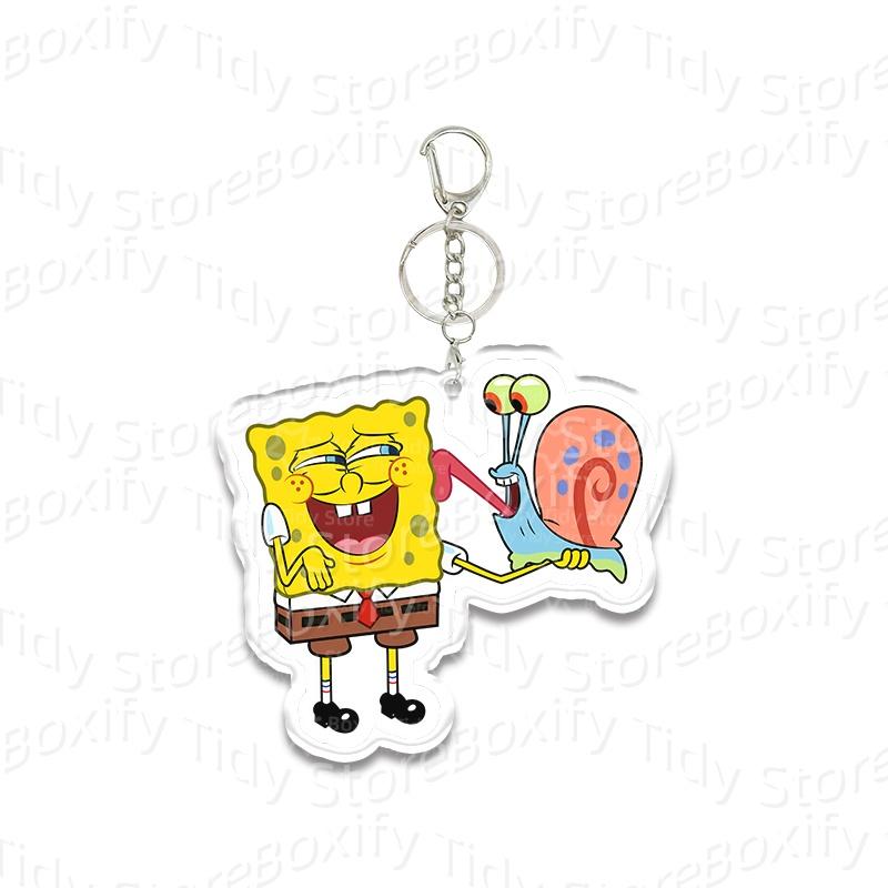 

Spongebob Patrick Star Acrylic Keychain Backpack Pendant Ins Style Cute Kawaii Fashion Pendant Bag Pendant Fans Gift 4cm