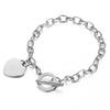 Gold Heart-Shaped Stainless Steel Engraved OT Buckle Bracelet